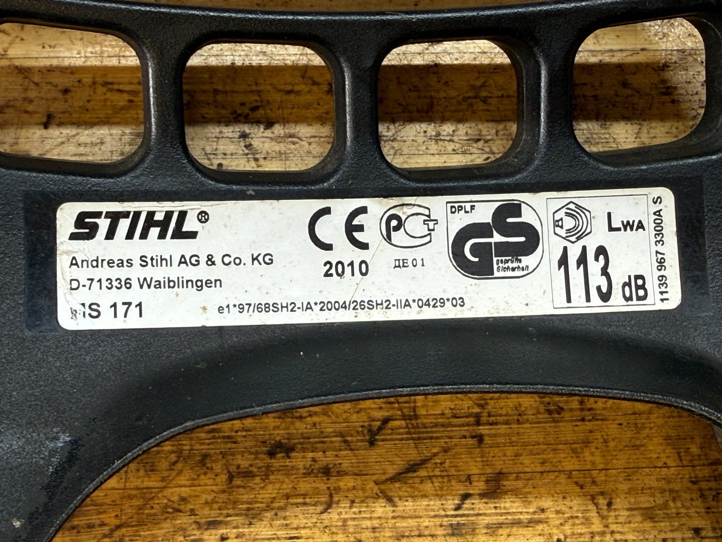 Stihl MS171 Kézvédő